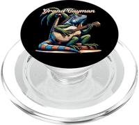 Grand Cayman iguana suonare la chitarra sotto una palma PopSockets PopGrip per MagSafe
