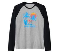 Grand Cayman, Isole Cayman. Tramonto delle Palme Maglia con Maniche Raglan
