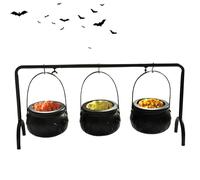 Grand Chauderon - 3 pezzi barattoli per caramelle strega Halloween - Accessorio da tavola per feste a secchiello per dolcetti, interni esterni, casa, giardino,