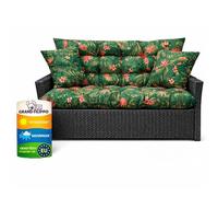 Grand Filippo Cuscini Da Esterno Per Dondolo Da Giardino 160x50x60 cm - Impermeabile Cuscini Per Pallet Con 2 Cuscini 45x45 cm - Cuscino Panca Resistente Alla Muffa E All'umidità - Foglia di Monstera