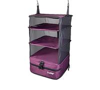 Stow-N-Go - Piccolo organizer da viaggio e contenitore a cubo, salvaspazio, con ripiani e vano portaoggetti per lavanderia, per risparmiare spazio nelle valigie e ridurre le rughe