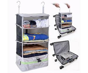 Grand Fusion Stow-N-Go - Piccolo organizer da viaggio e contenitore a cubo, salvaspazio, con ripiani e vano portaoggetti per lavanderia, per risparmiare spazio nelle valigie e ridurre le rughe