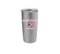 Grand Island Nebraska Bicchiere termico in acciaio inox doppia parete