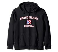 Grand Island Nebraska Felpa con Cappuccio