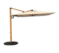 Grand patio Ombrellone da giardino, ombrellone da giardino, 3 x 3 m, con 8 balene, ombrellone da giardino (beige, quadrato)