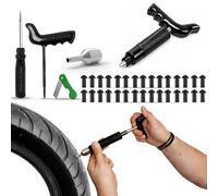 GRAND PITSTOP 36 PCS Tubeless Tire Puncture Repair Kit with Mushroom Plug for Tyre Punctures And Flats on Cars, Motorcycles, ATV, Trucks & Tractors (30 Mushroom Plugs)