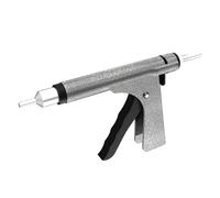 GRAND PITSTOP Kit di riparazione per pneumatici senza camera d'aria, con tappo a fungo, per forature e appartamenti su auto, moto, ATV, camion e trattori (kit di puntura per pistola, 15 tappi, argento