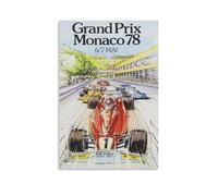 Grand Prix Monaco 1978 -Formula One F1 Moderna Stampa ad alta definizione Multi Scena Decorazione per la Casa per Dipinti Murali Impermeabili in Salotti, Camere, Uffici e Bagni 60 x 90 cm Senza