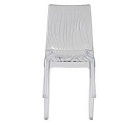 GRAND SOLEIL Grandsoleil, Upon Dune - Sedia impilabile trasparente, in policarbonato, 54 cm x 50 cm x 84 cm