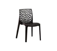 Grand Soleil Grandsoleil Upon Gruvyer Sedia impilabile, in Polipropilene, Nero, 51 x 52 x 81 cm