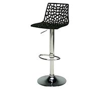 GRAND SOLEIL Grandsoleil Upon Spider Gas - Sgabello da bar regolabile, 38,5 x 42 x 104 cm, colore: Nero lucido