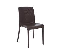GRAND SOLEIL S6308MK Grandsoleil Boheme Greenpol Sedia impilabile, Rattan, Moka, 56 x 46 x 84 cm