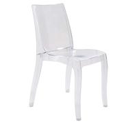 SEDIA CRISTAL LIGHT UP ON GRANDSOLEIL POLICARBONATO TRASPARENTE IMPILABILE