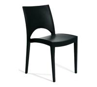 Sedia Paris antracite in polipropilene di altissima qualità, impilabile. Marchio Grandsoleil. 58x51x80 - nero polipropilene S6314Y