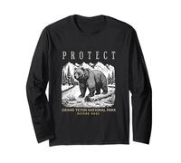 Grand Teton National Park Salva i nostri parchi non profitti Alt US Maglia a Manica