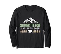 Grand Teton National Park US Wyoming Montagna Uomini Donne Bambini Maglia a Manica