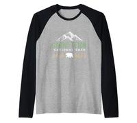 Grand Teton National Park US Wyoming Montagna Uomini Donne Bambini Maglia con Maniche Raglan