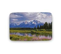 Grand Teton Nationalpark - Tappeto grande da stanza, in velluto corallo, con retro in gomma, antiscivolo, per vasca da bagno, elegante, lavabile, per sala giochi 39,9