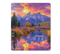 Grand Teton Wyoming Mountains Tappetino per mouse con base in gomma antiscivolo Tappetino per mouse per computer per ufficio