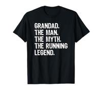 Grandad Man Myth Running Legend Marathon Ultra Runner Maglietta