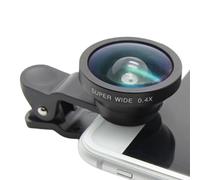 grandangolare per cellulare, 3,3 x 2,8 cm, con clip, portatile | utile e con eccellente trasmissione della luce, universale, compatibile con la maggior parte dei telefoni e tablet