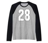 Grande #28 Jersey Numero 28 Uniforme più Grande Giocatore Preferito dai Fan Maglia con Maniche Raglan