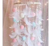 Grande acchiappasogni piuma acchiappasogni appeso a parete elegante decorazione artistica da parete per camere da letto balcone finestre