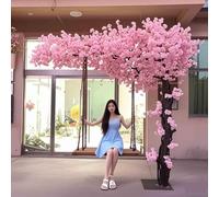 Grande albero di ciliegio artificiale rosa chiaro - denso fatto a mano vintage albero di pesco per interni/esterni matrimoni e feste - 180 x 150 cm centrotavola decorativo floreale