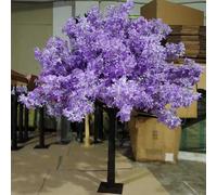 Grande albero di ciliegio artificiale viola, fatto a mano, 3 x 2 m, decorazione per interni ed esterni, matrimoni, casa, hotel e centri commerciali