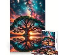 Grande albero nello spazio - Puzzle da 1000 pezzi per ragazzi - Esercizio mentale - Gioco leggero - Incastro perfetto (50x75cm)