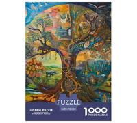 Grande albero strano 1000 Tessere Animazione Puzzle Di Autota Multicolore Festa Aziendale Regalo Per Adulti E Bambini Da 14 Anni E Più 70x50cm/1000pcs