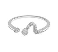 Grande Anello Luminoso Supporto E Porta Anello a dodici costellazioni Anello aperto da donna con diamante elettrolitico in oro rosa La Sorella Suona (G, One Size)