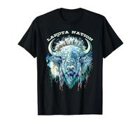 Grande animale dello spirito del Lakota del bufalo bianco dei nativi americani Maglietta