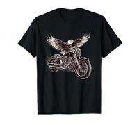 Grande aquila con grandi ali per gli amanti delle motociclette Maglietta