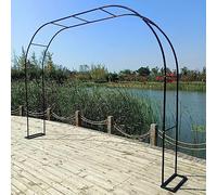 Grande arco da giardino in ferro battuto rosa pergolato 120 - 350 cm di larghezza opzioni di supporto per vite per matrimonio nero 2,4 m L x 2,2 m H pianta rampicante elegante decorazione esterna