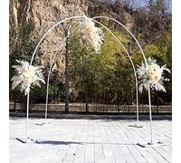 Grande arco da giardino in metallo bianco per matrimoni, rose tunnel a palloncino, facile da montare e smontare, perfetto per eventi all'aperto, anniversari e celebrazioni (H280 x W330 cm)
