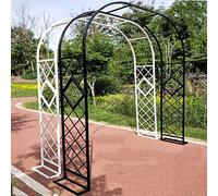 Grande arco da giardino in metallo con base, robusto supporto for traliccio antiruggine for rose, for prato, cortile o decorazione di matrimoni. Pergola robusta.(Black,160x230x40CM)