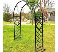 Grande arco da giardino in metallo for piante rampicanti, supporto 2,2 * 2,3 m, nero, ideale for cortile, prato, patio, cortile, decorazioni for matrimoni, archi di rose for la decorazione del giardin