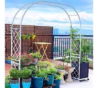 Grande arco da giardino in metallo for piante rampicanti, supporto 2,2 * 2,3 m, nero, ideale for cortile, prato, patio, cortile, decorazioni for matrimoni, archi di rose for la decorazione del giardin