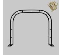 Grande arco da giardino in metallo per matrimoni e piante rampicanti, in acciaio nero, pergolato, traliccio per esterni, arco per rose, resistente, supporto per splendidi paesaggi