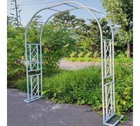Grande arco da giardino in metallo per piante rampicanti robusto pergolato da matrimonio 340 cm x 230 cm bianco pergola per rose in acciaio per decorazione esterna