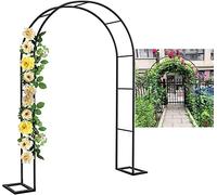 Grande arco da giardino per piante rampicanti, 120/140/180/240 cm, arco in metallo per rose, supporto per patio, bianco, larghezza 1,8 m x altezza 2 m, perfetto per la decorazione del giardino.