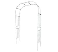 Grande arco da giardino, resistente alle intemperie, per piante rampicanti, pergolato ad alte prestazioni, per interni, esterni, giardino, prato, cortile, patio, veranda, ecc. (bianco, 500 cm)