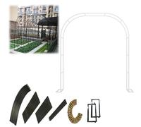 Grande arco da sposa in metallo per cerimonie - graticcio da giardino esterno/interno per piante rampicanti, perfetta decorazione per feste nuziali e forniture per patio da giardino (colore: bianco)