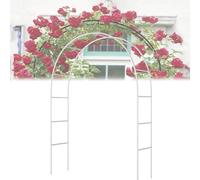 Grande arco nuziale in metallo - Traliccio in ferro resistente per la decorazione del giardino con rose supporto elegante pergolato per festa nuziale opzioni di colore nero e bianco verde