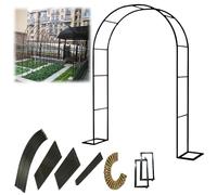 Grande arco nuziale - traliccio da giardino in metallo per piante rampicanti, decorazione per interni ed esterni, perfetto per cerimonie nuziali, feste, eventi in giardino, decorazioni nuziali (colore