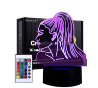Grande Ariana Lampada 3d Ha Condotto La Luce Di Notte Cantante Di Celebrità