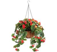 Grande Artificiale Corallo Begonia Pianta Interno/Esterno da Parete Piantatore