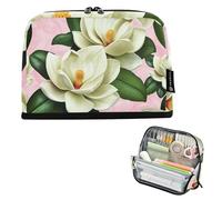 Grande astuccio floreale verde rosa con cerniera astuccio per matite carino portapenne per ragazze cancelleria ritorno a scuola adulti forniture per ufficio