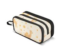 Grande astuccio per matite color cammello e sole, borsa portatile per cancelleria da ufficio, borsa per il trucco, per studenti universitari e studenti universitari per ragazze e ragazzi, Multicolore